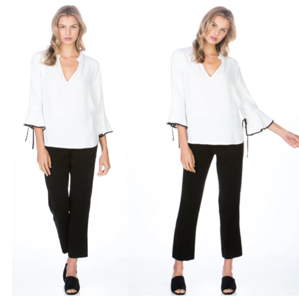 Maven West 3/4 Tie Sleeve Cupro Shirt size